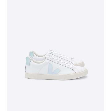 Veja ESPLAR LEATHER Tornacipő Női White/Blue | HU 609WNB